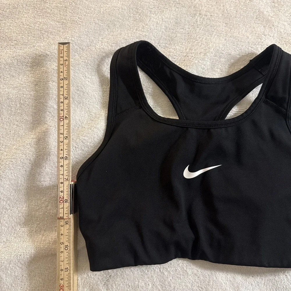 Nike Swoosh Sports Bra Women's M Black Racerback Unlined Dri-Fit - Picture 5 of 5
